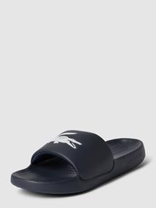 Lacoste Slippers met labeldetails, model 'Croco'