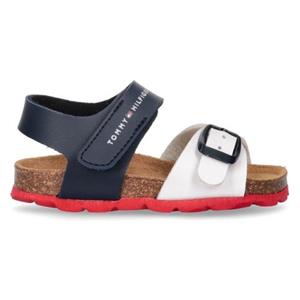 Tommy Hilfiger Sandale "SANDAL WHITE/BLUE", mit Tieffußbett