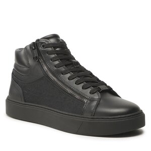 Calvin Klein Sneakers  - High Top Lace Up W/Zip Mono Jq HM0HM01014 Black Mono Jacquoard 0GK