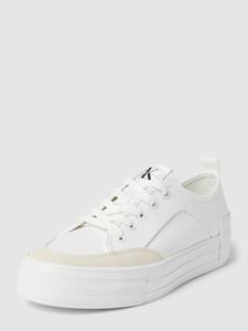 calvinkleinjeans Sneakers aus Stoff Calvin Klein Jeans - Vulc Flatform Bold Irreg Lines YW0YW00903 White/Ancient White 0LA