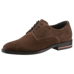 Tommy Hilfiger Schnürschuh "CORPORATE HILFIGER SUEDE SHOE", mit Streifen im Blockabsatz