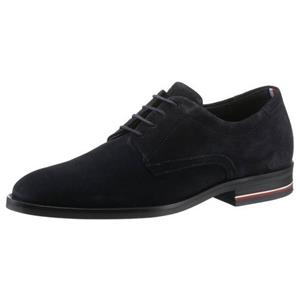 Tommy Hilfiger Schnürschuh "CORPORATE HILFIGER SUEDE SHOE", mit Streifen im Blockabsatz