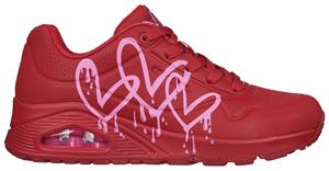 Skechers Sneaker UNO DRIPPING IN LOVE, mit Herzen-Graffity-Print