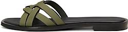 Marc O'Polo , Pantolette Im Flecht-Design in mittelgrün, Sandalen für Damen