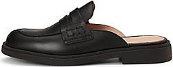 Marc O'Polo , Penny-Loafer-Sabot Aus Softem Schafs-Nappaleder in schwarz, Sandalen für Damen
