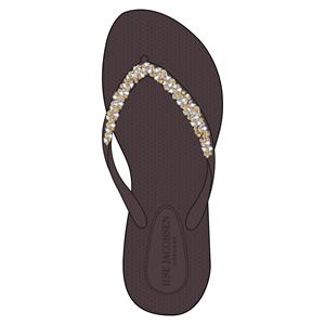 Ilse jacobsen Slippers met glitter CHEERFUL03G - 540 Prune | Prune