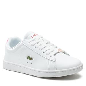 Lacoste Carnaby EVO Sneakers Voor Dames, Wit-roze - Maat 37