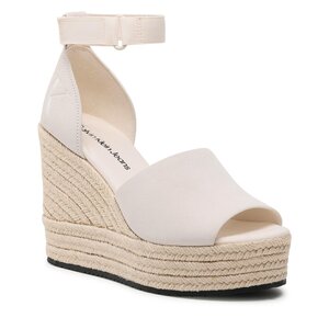 Calvin Klein Jeans Espadrilles  - Wedge Sandal Wide Su Con YW0YW00963 Ancient White YBH