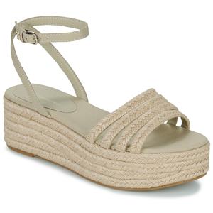 Tommy Hilfiger , Keil-Sandalette Essential Basic Flatform in beige, Sandalen für Damen