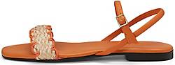 Marc O'Polo , Sandale Mit Raffiabast in orange, Sandalen für Damen