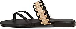 Marc O'Polo , Zehentrenner Mit Raffiabast in schwarz, Sandalen für Damen