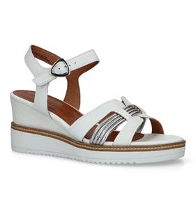 Tamaris Witte Sandalen met sleehak