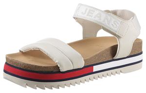 Tommy Jeans Sandalette FLAG OUTSOLE  SANDAL, mit Klettverschluss