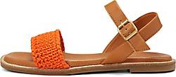 Marc O'Polo , Sandale Mit Gehäkeltem Baumwoll-Riemen in orange, Sandalen für Damen