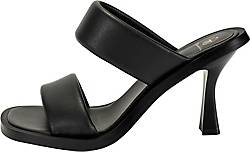 Ekonika , Hohe Pantoletten Mit Ausgestelltem Absatz in schwarz, Sandalen für Damen