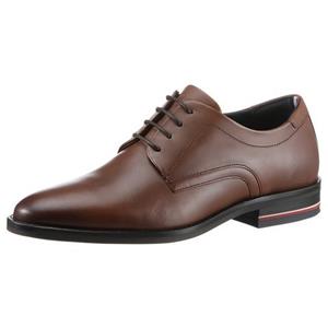 Tommy Hilfiger Schnürschuh "CORPORATE HILFIGER LEATHER SHOE", mit Ziernähten