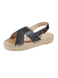 Plateausandale in modischer Espadrilles-Optik Studio W Marineblau