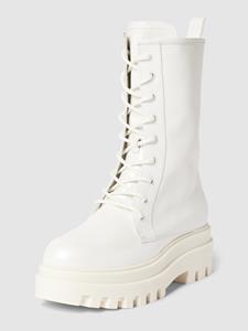 calvinkleinjeans Schnürstiefeletten Calvin klein jeans - Flatform LAceup Boot Patent YW0YW00852 White YBR