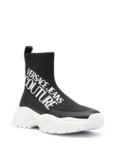 Versace Soksneakers met logoprint - Zwart
