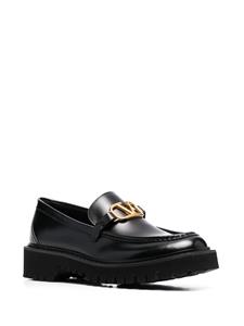 Valentino Loafers met logoplakkaat - Zwart