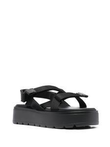Valentino Uniqueform flatform sandalen - Zwart