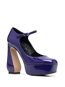 Sergio Rossi Rossi pumps met plateauzool - Paars