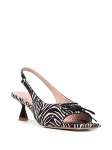 Scarosso Bella pumps met zebraprint - Zwart