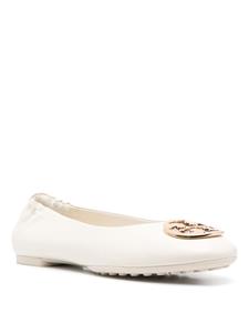 Tory Burch Ballerina's met logoplakkaat - Beige