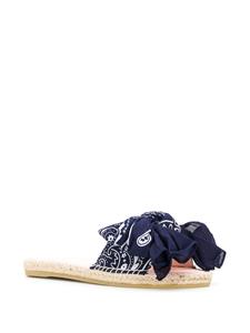 Manebi Espadrilles met bandanaprint - Blauw