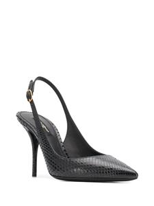 Dolce & Gabbana Slingback pumps met slangenleer-effect - Zwart