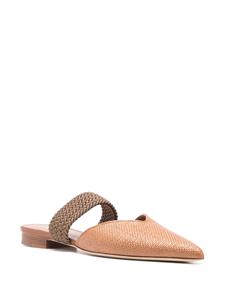 Malone Souliers Maisie leren ballerina's - Bruin