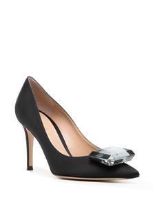 Gianvito Rossi Pumps met kristal - Zwart