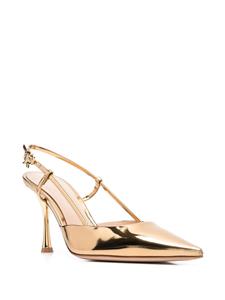 Gianvito Rossi Slingback pumps met lint - Geel