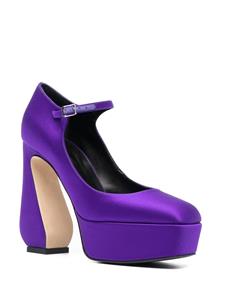 Si Rossi Mary Jane pumps met plateauzool - Paars