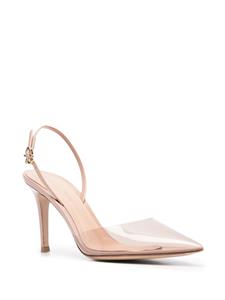 Gianvito Rossi D'Orsay slingback pumps met lint - Beige