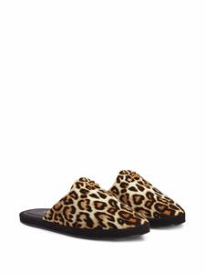 Giuseppe Zanotti Domitille slippers met luipaardprint - Bruin