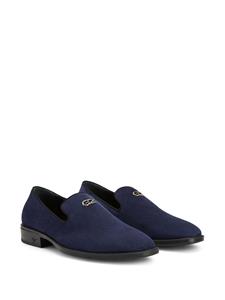 Giuseppe Zanotti Imrham loafers met logoplakkaat - Blauw