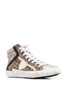 Philippe Model Paris Sneakers met luipaardprint - Beige