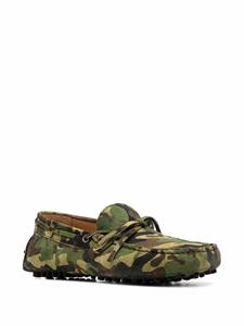 Scarosso James loafers met camouflage print - Groen