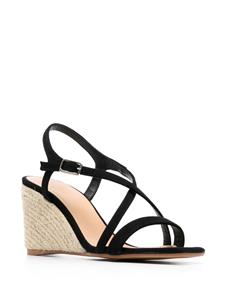 Castañer Fernanda espadrille sandalen met sleehak - Zwart