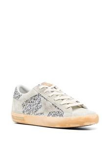 Golden Goose Super-Star sneakers met glitter - Beige