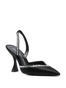 Stuart Weitzman Slingback pumps met kristallen - Zwart