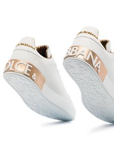 Dolce & Gabbana Portofino sneakers met logopatch - Wit