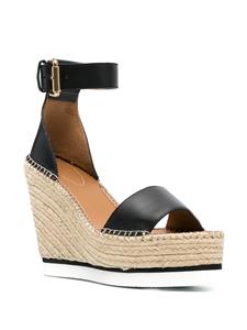 See by Chloé Glyn espadrilles met sleehak - Zwart