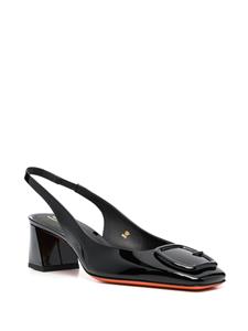 Santoni Slingback pumps met bandje - Zwart