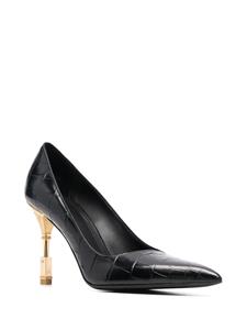 Balmain Pumps met krokodillenleer-reliëf - Zwart