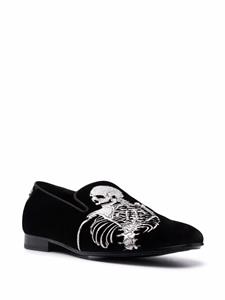 Philipp Plein Skeleton loafers - Zwart