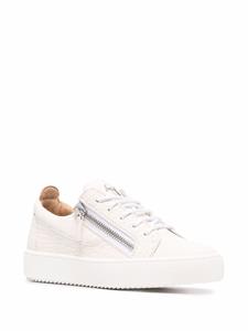 Giuseppe Zanotti Gail sneakers met krokodillenleer-effect - Wit