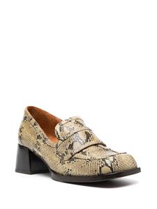 Chie Mihara Bolsin loafers met pythonprint - Beige