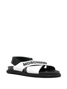 Moschino Sandalen met logo-reliëf - Wit
